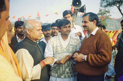 VIP visitor at Divya Prem Sewa Mission Haridwar